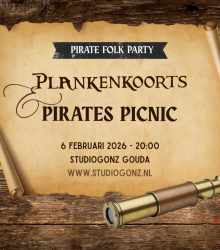 Zin in een pirate folk party? Zet 6 februari in je agenda want Plankenkoorts en Pirates' Picnic varen naar het prachtige Gouda!